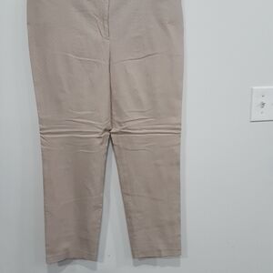 George #47 Women's Pants Stretch Plus Sz 16 Beige Dotted NW Out Tag